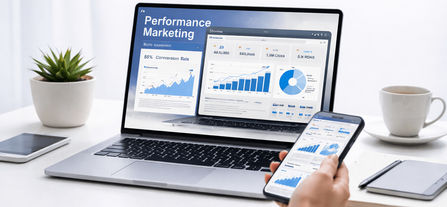 Performance marketing analytics workspace